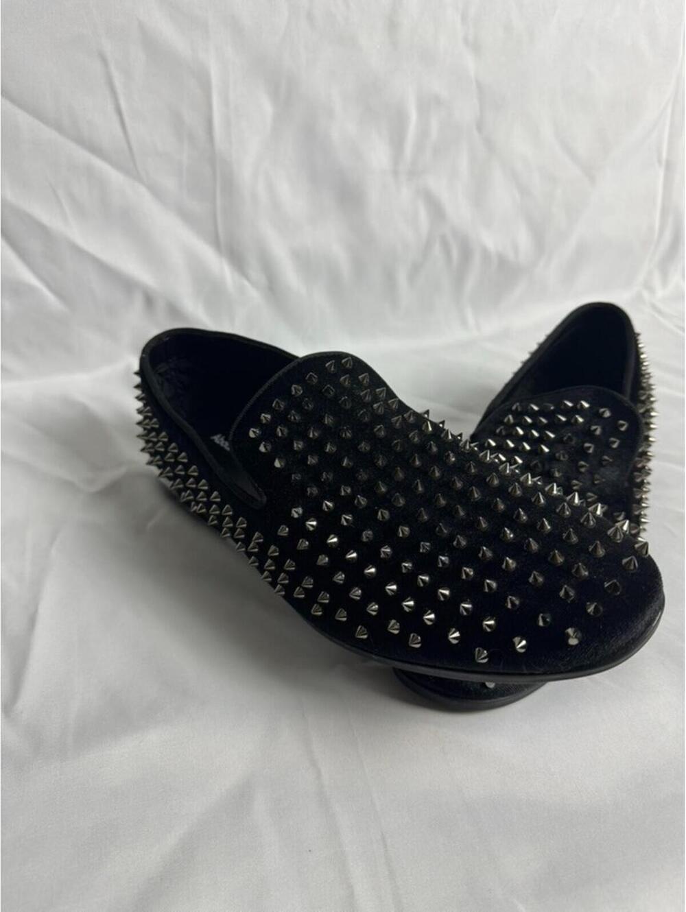 Abound Mens Spike Loafers Size 11 Silver Studded Dress Shoes